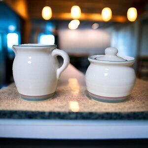 PFALTZGRAFF Vintage JUNIPER Cream Pitcher and Sugar Bowl w Lid Stonewear